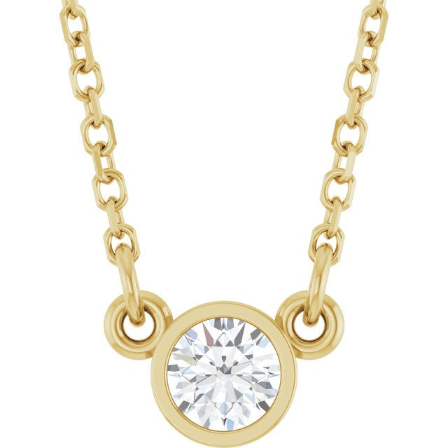 1/6 Ct Lab Grown Diamond Solitaire Necklace