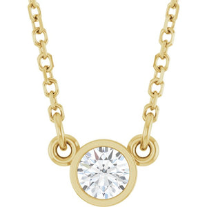1/6 Ct Lab Grown Diamond Solitaire Necklace