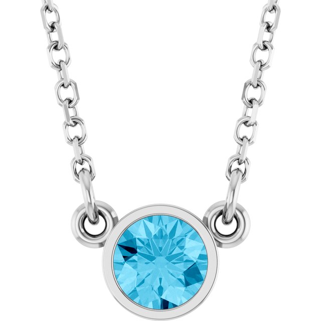 14K Gold Natural Diamond Solitaire Necklace