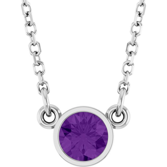 14K Gold Natural Diamond Solitaire Necklace