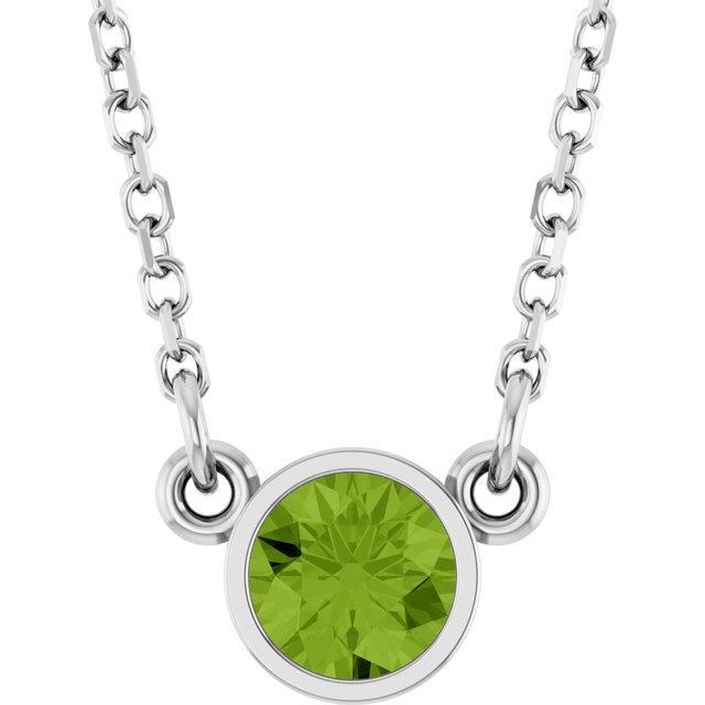 14K Gold Natural Diamond Solitaire Necklace