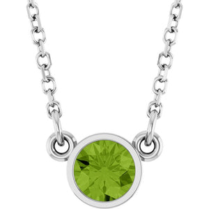 14K Gold Natural Diamond Solitaire Necklace