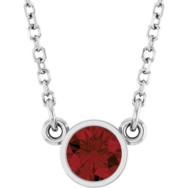 14K Gold Natural Diamond Solitaire Necklace