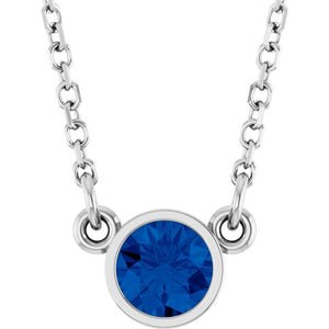 14K Gold Natural Diamond Solitaire Necklace