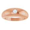 14K Rose Gold 1/4 CT Natural Diamond Elegance Dome Ring