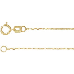 14K Yellow Gold, 1 mm Diamond-Cut 7