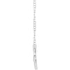 14K White Gold Interlocking Circle Necklace with Natural Diamond Accents