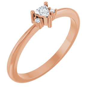 14K White Gold Lab-Grown Ruby & Natural Diamond Ring