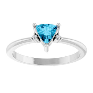 14K White Gold Lab-Grown Ruby & Natural Diamond Ring