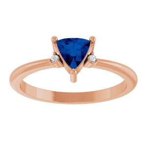 14K White Gold Lab-Grown Ruby & Natural Diamond Ring