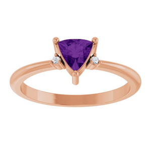 14K White Gold Lab-Grown Ruby & Natural Diamond Ring