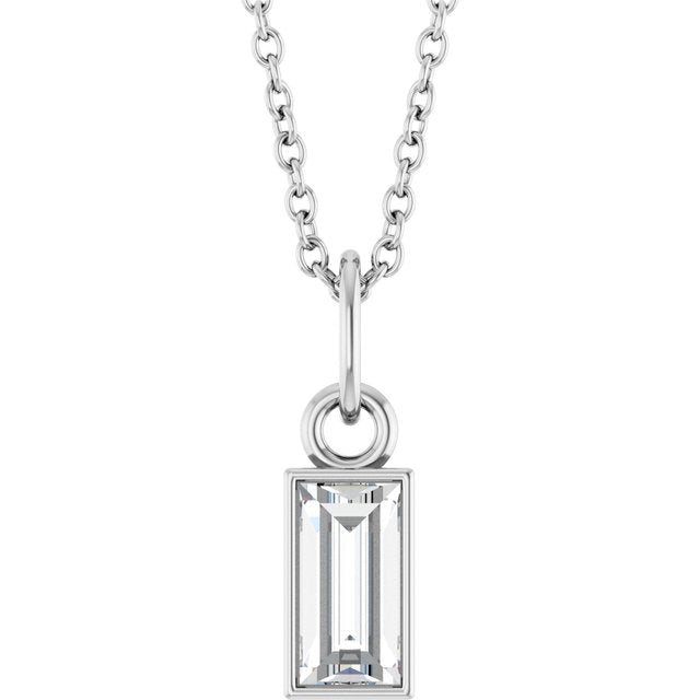 14K Gold Natural Diamond Solitaire Pendant - Options Available