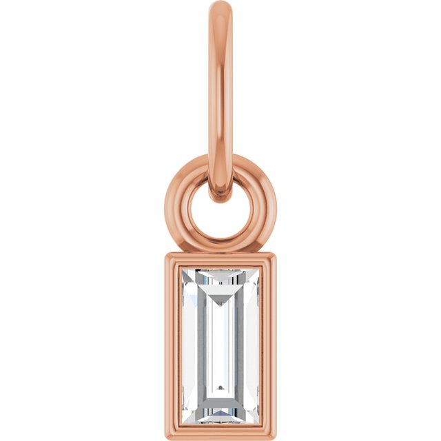 14K Gold Natural Diamond Solitaire Pendant - Options Available
