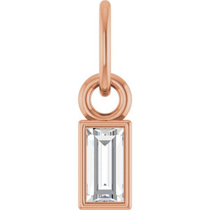 14K Gold Natural Diamond Solitaire Pendant - Options Available