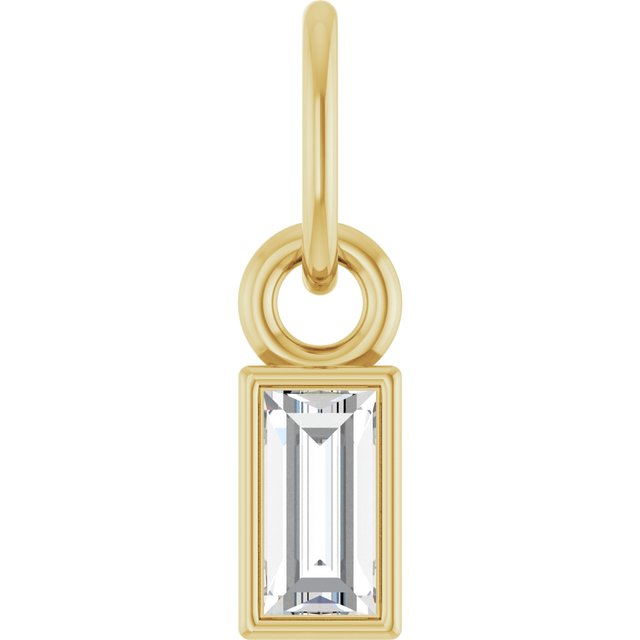14K Gold Natural Diamond Solitaire Pendant - Options Available
