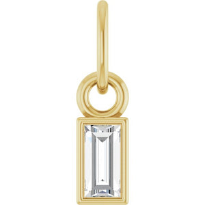 14K Gold Natural Diamond Solitaire Pendant - Options Available