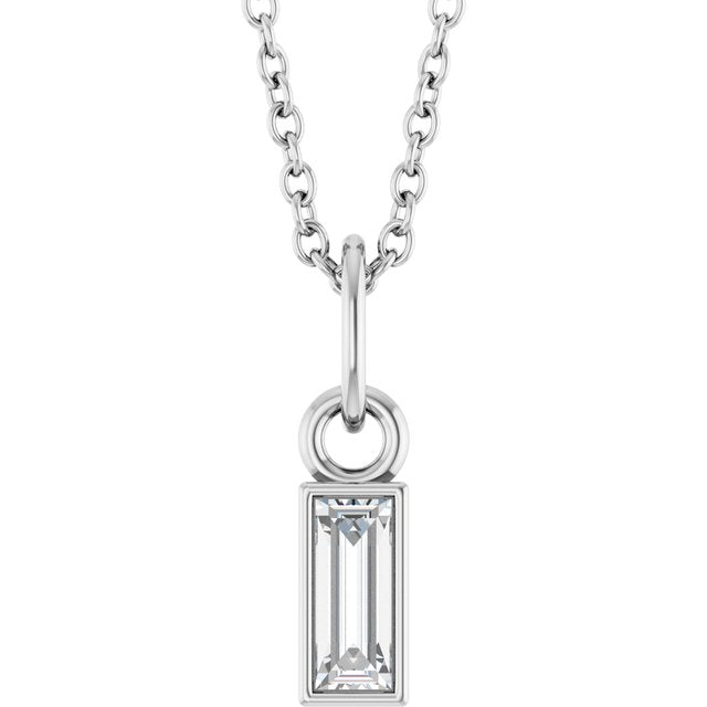 14K Gold Natural Diamond Solitaire Pendant - Options Available