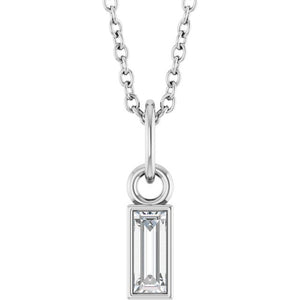 14K Gold Natural Diamond Solitaire Pendant - Options Available