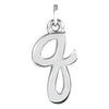 14K White Gold Petite Initial Letter J Pendant - Personal Touch Jewelry