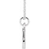 14K White Gold 12.45x6.75 mm Petite Initial B Necklace