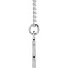 14K White Gold 12.45x6.75 mm Petite Initial B Necklace