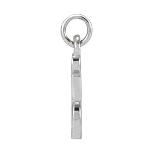 14K White Gold Petite Initial Letter J Pendant - Personal Touch Jewelry