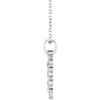 14K White Gold Engravable Scroll Necklace - 16.6x12.1 mm