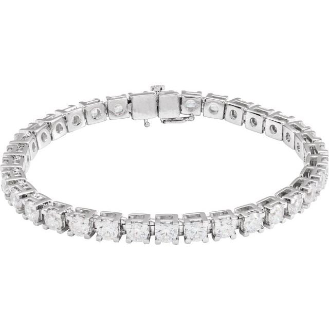 14K Yellow Gold, 7.25" 1 CTW Natural Diamond Line Bracelet