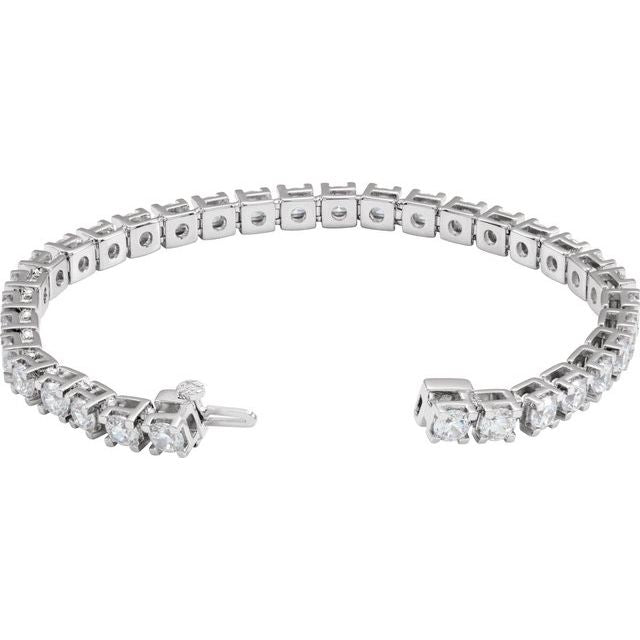 14K Yellow Gold, 7.25" 1 CTW Natural Diamond Line Bracelet