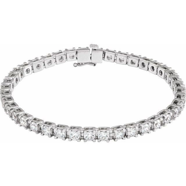 14K Yellow Gold, 7.25" 1 CTW Natural Diamond Line Bracelet