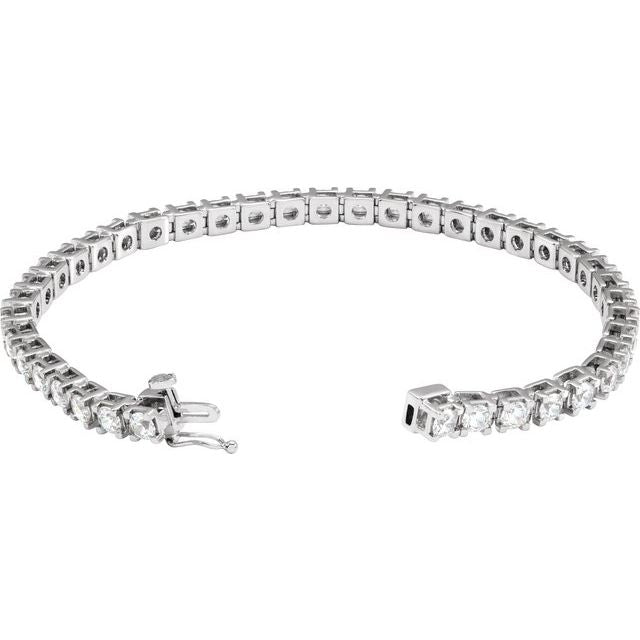 14K Yellow Gold, 7.25" 1 CTW Natural Diamond Line Bracelet