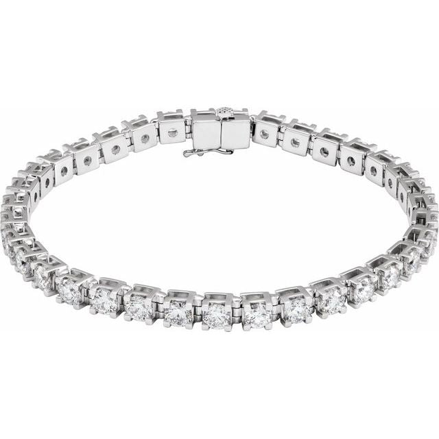 14K Yellow Gold, 7.25" 1 CTW Natural Diamond Line Bracelet