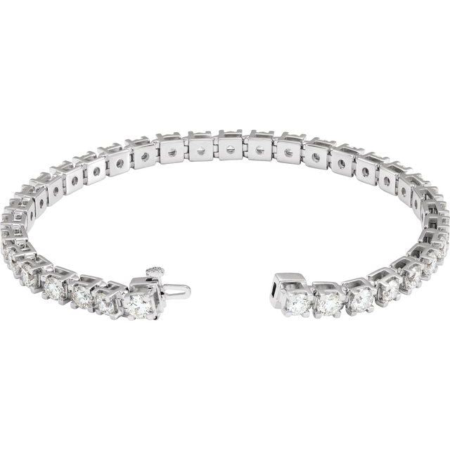 14K Yellow Gold, 7.25" 1 CTW Natural Diamond Line Bracelet