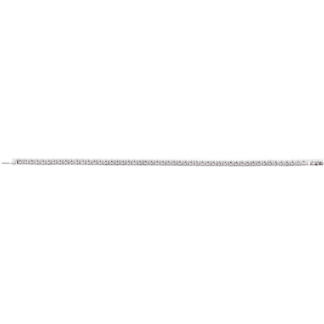 14K Yellow Gold 7" Lab-Grown Diamond Line Bracelet - Elegant Design