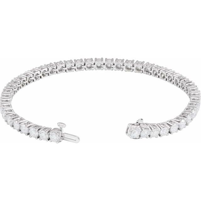 14K Yellow Gold 7" Lab-Grown Diamond Line Bracelet - Elegant Design