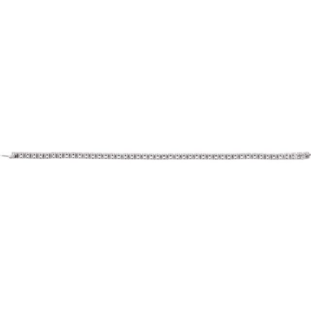 14K Yellow Gold 7" Lab-Grown Diamond Line Bracelet - Elegant Design