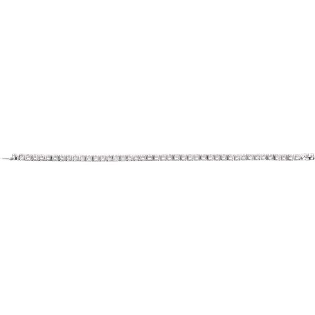 14K Yellow Gold 7" Lab-Grown Diamond Line Bracelet - Elegant Design