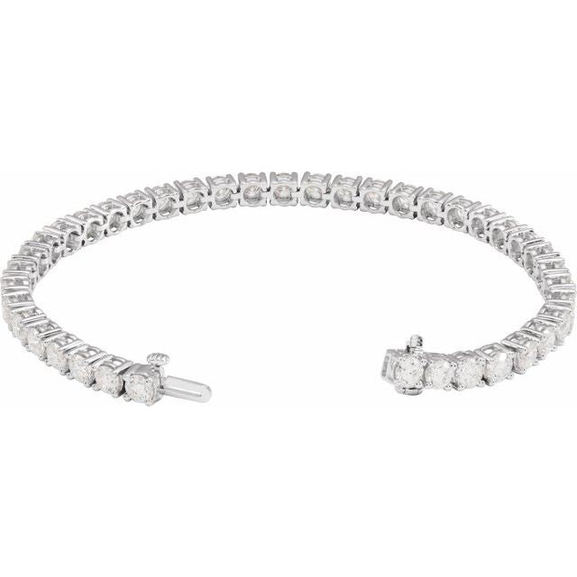 14K Yellow Gold 7" Lab-Grown Diamond Line Bracelet - Elegant Design