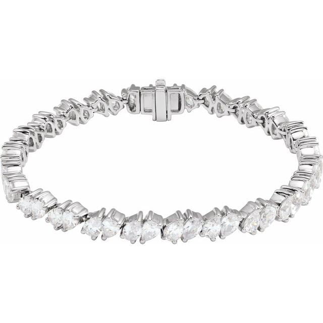 14K Gold Lab-Grown Diamond Line Bracelet - Options Available