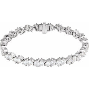 14K Gold Lab-Grown Diamond Line Bracelet - Options Available