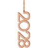 14K Yellow Gold 2021 Vertical Charm/Pendant - Timeless Elegance