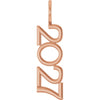 14K Yellow Gold 2021 Vertical Charm/Pendant - Timeless Elegance