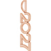 14K Yellow Gold 2021 Vertical Charm/Pendant - Timeless Elegance