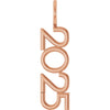 14K Yellow Gold 2021 Vertical Charm/Pendant - Timeless Elegance