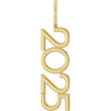 14K Yellow Gold 2021 Vertical Charm/Pendant - Timeless Elegance