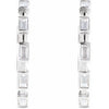 14K Gold 24.5 mm 1 1/4 CTW Lab-Grown Diamond Hoop Earrings