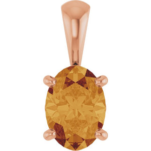 Natural Peridot Scroll Setting Pendant