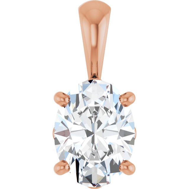 Natural Pink Tourmaline Scroll Setting Pendant in 14K Gold, Rose & Yellow