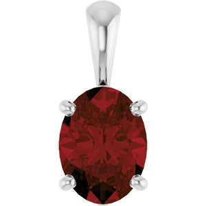 Natural Pink Tourmaline Scroll Setting Pendant in 14K Gold, Rose & Yellow