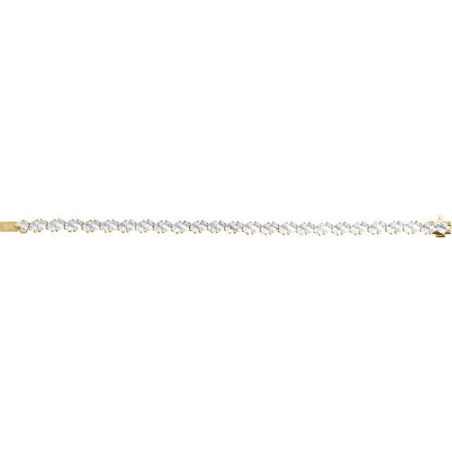 14K Gold Lab-Grown Diamond Line Bracelet - Options Available